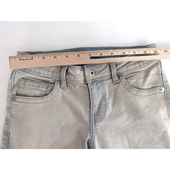 H&M Divided Flared Jeans Womens 2 Blue Light Wash Low Rise 5 Pocket Casual - Picture 11 of 14